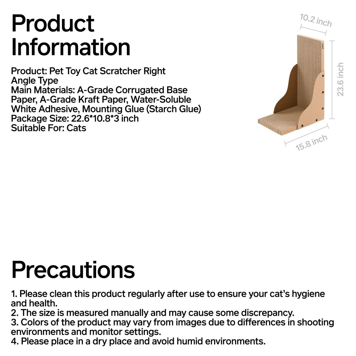 L-Shape Cat Scratcher