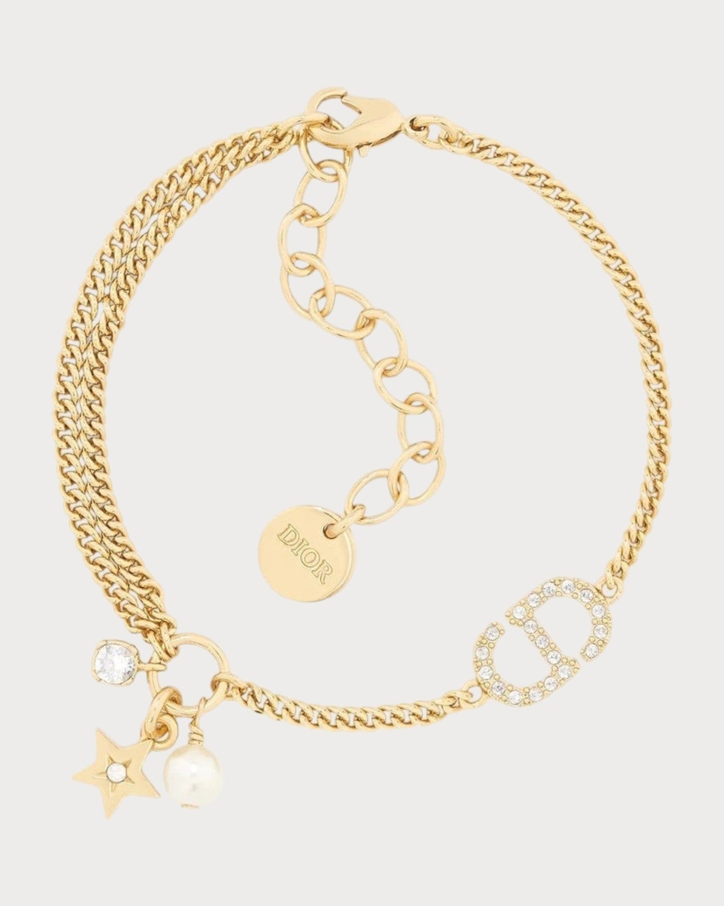 CHRISTIAN DIOR Petit CD Multi Bracelet|迪奧 幸運星手鏈 Gold-Finish Metal(Gold)