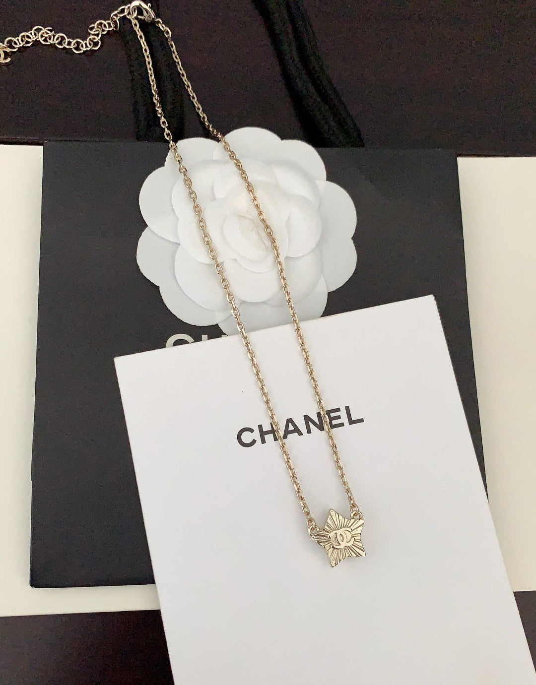 18K Chanel Star Pearl Necklace
