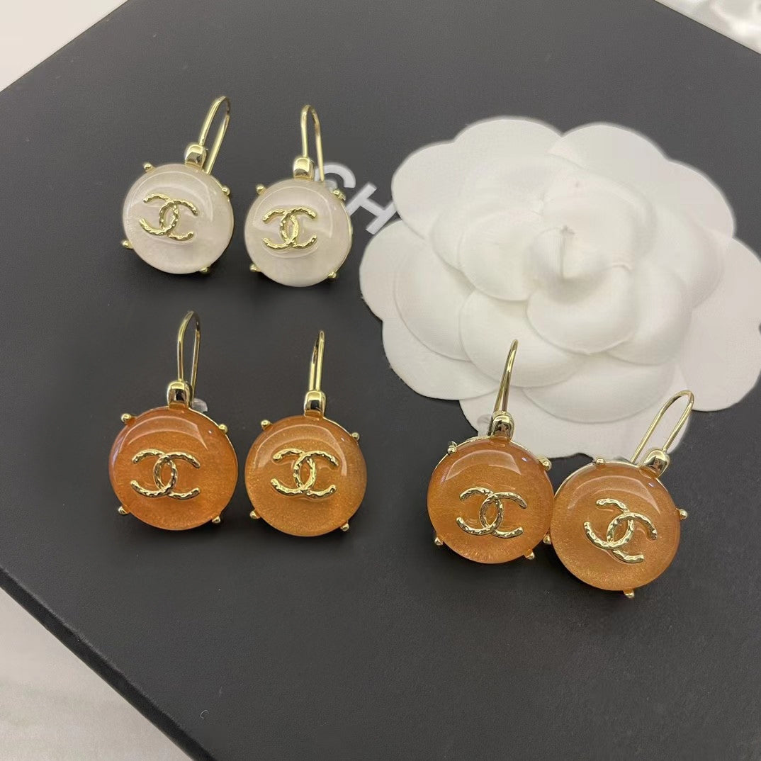 18K Chanel Crystals Earrings