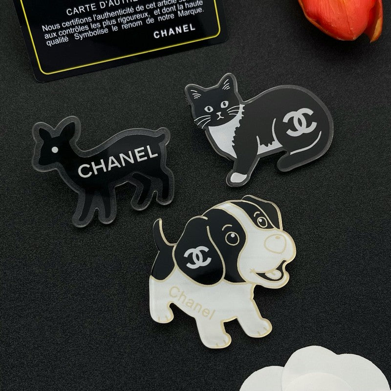 18K Chanel Dog Brooch