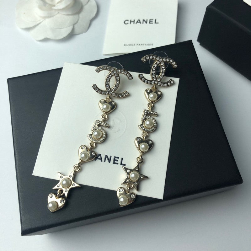 18K Chanel No.5 Long Earrings