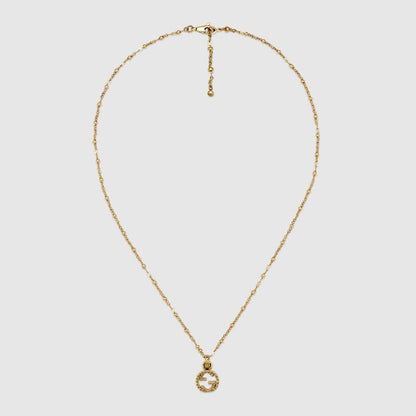 18K Double Gucci Interlocking Gucci Necklace
