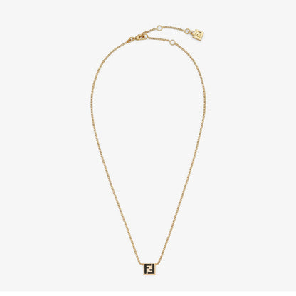 18K Fendi Forever Black Necklace