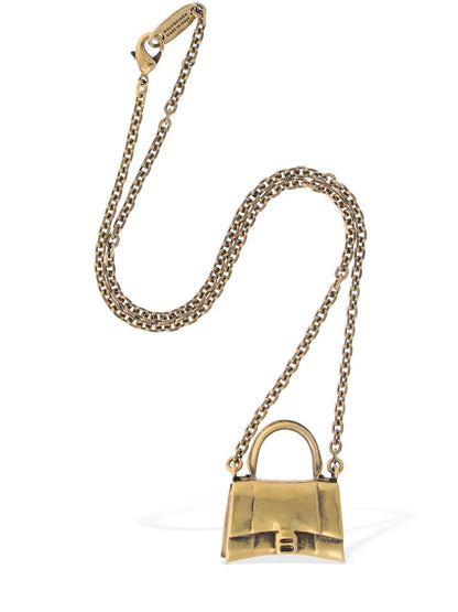 18K Balenciaga Hourglass Bag Necklace