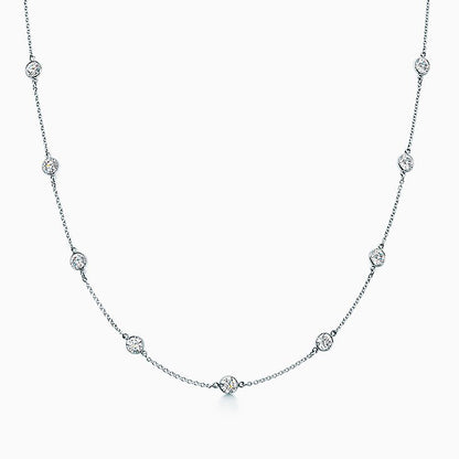 18K Tiffany Elsa Peretti Diamonds By The Yard Necklace