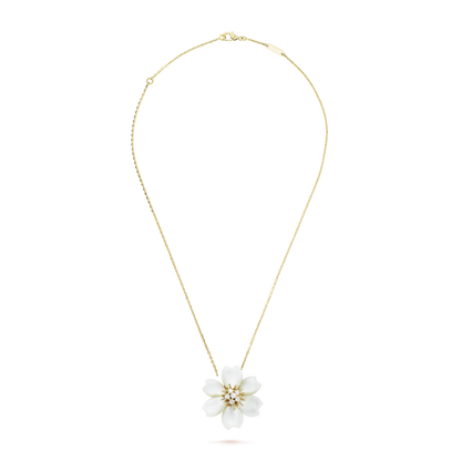18K Rose De Noel Clip Pendant Necklace