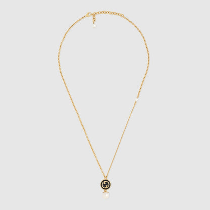 18K Double Gucci Blondie Pendant Necklace