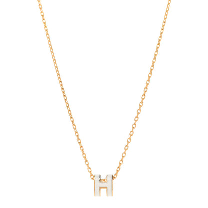 18K Mini Pop Hermes White Necklace