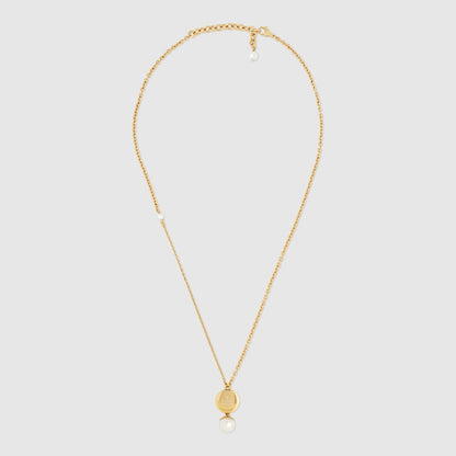 18K Double Gucci Blondie Pendant Necklace
