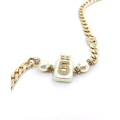 18K  Chanel No. 5 Perfume Bottle Pendant Necklace