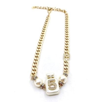 18K  Chanel No. 5 Perfume Bottle Pendant Necklace