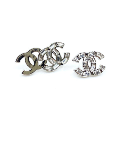 18K  Chanel Crystal Earrings