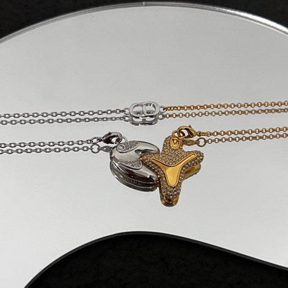 18K Dior Homme x Kenny Scharf Crystal Pendant Necklace