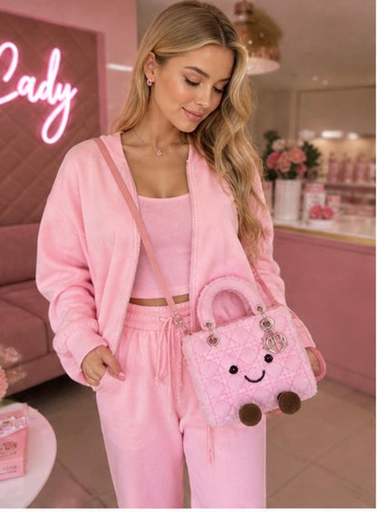 Fluffy Plush designer 
Lady O Bag