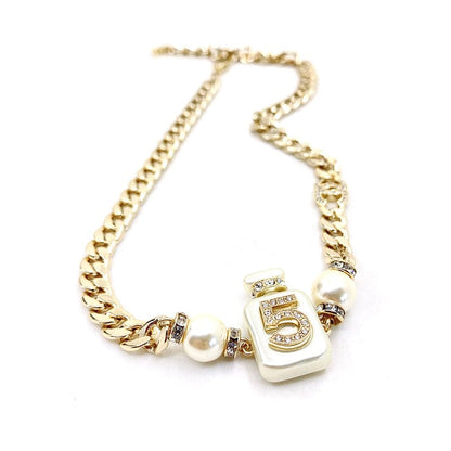 18K  Chanel No. 5 Perfume Bottle Pendant Necklace