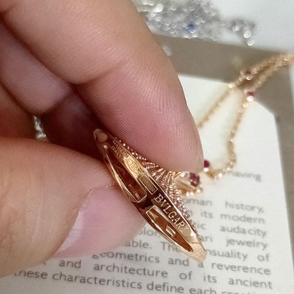 18K BVLGARI DIVAS' DREAM Pink Diamonds Necklace