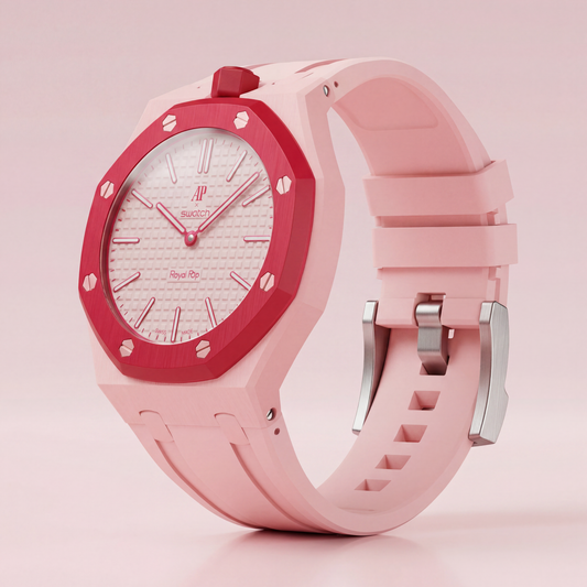 Royal Pop Hybrid Strap — Garnet | Ceramic-TPU Band for Swatch × AP Royal Pop