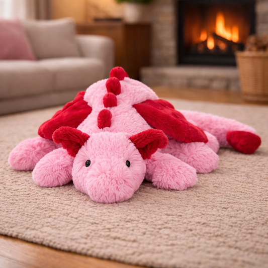 Heart Dragon pink Plush 50 cm