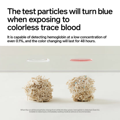 Tofu Cat Litter with Occult Blood Test Particles