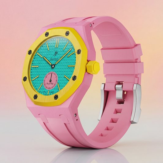 Royal Pop Hybrid Strap — Rose Quartz | Ceramic-TPU Band for Swatch × AP Royal Pop