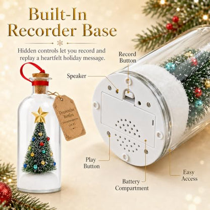 （B2G1 Free）2026 Recordable Christmas Tree Message Bottle Xmas Holiday Keepsake Christmas Props Christmas Ornament Christmas Tree Ornaments