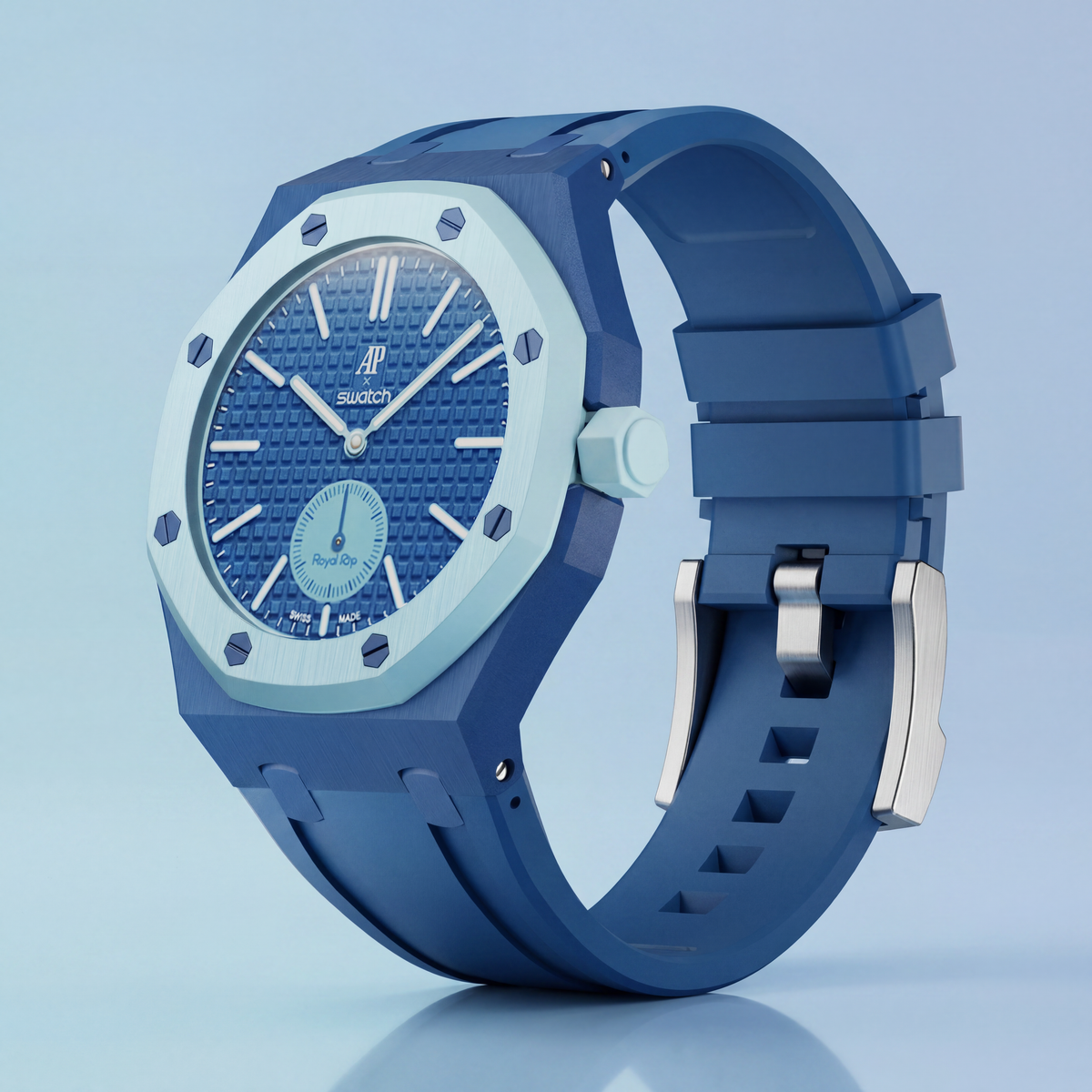 Royal Pop Hybrid Strap — Lapis | TPU Strap x Ceramic Case | Band for Swatch × AP Royal Pop