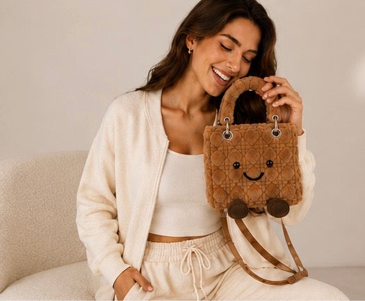 Fluffy Plush designer 
Lady O Bag
