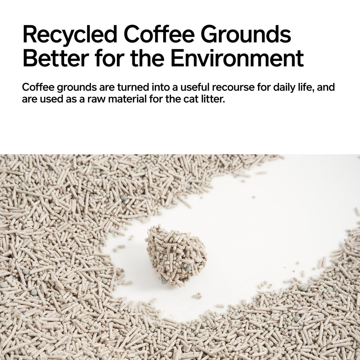Tofu Cat Litter with Recycled Coffee Grounds