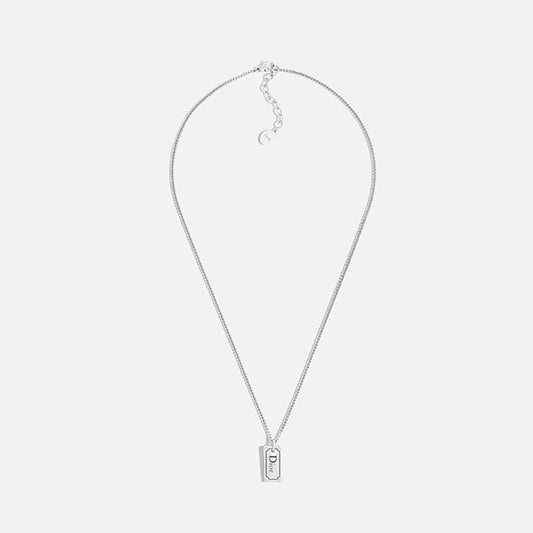 18K Dior Oblique Plate Pendant Necklace