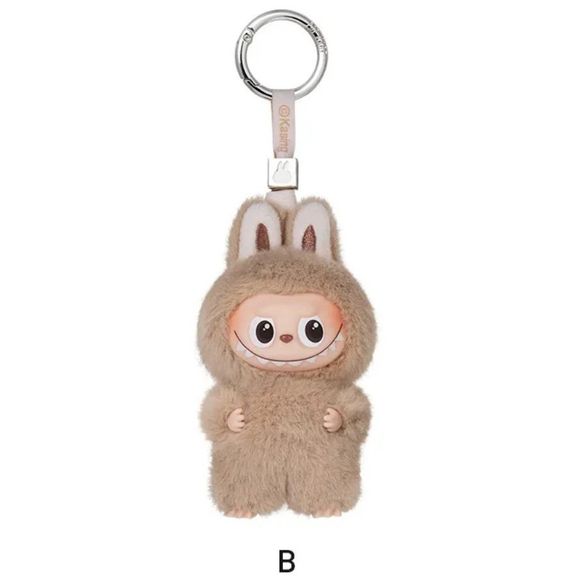 POP MART Labubu V4 The Monsters Pin For Love Alphabet Plush Pendant - Letter B