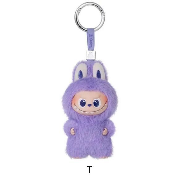 POP MART Labubu V4 The Monsters Pin For Love Alphabet Plush Pendant - Letter T