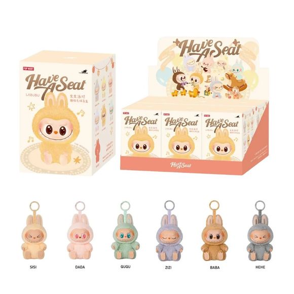 POP MART Labubu V2 Have A Seat The Monsters SISI Plush Keychain AUTHENTIC