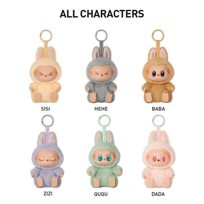 POP MART Labubu V2 Have A Seat The Monsters DUODUO SECRET Plush Keychain AUTHENTIC