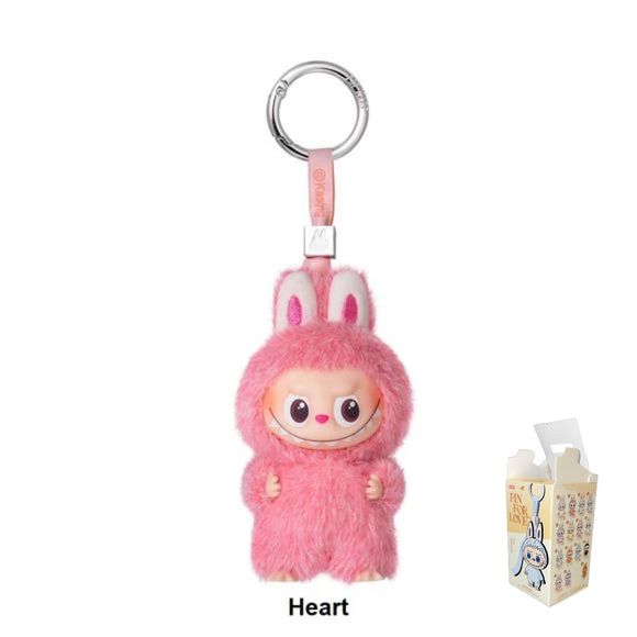POP MART Labubu V4 The Monsters Pin For Love Alphabet Plush Pendant SECRET - Heart