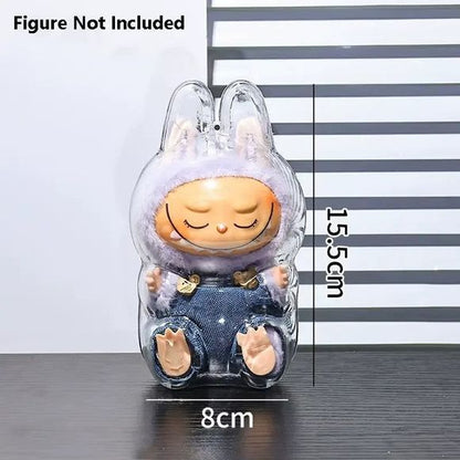 Labubu Plastic Clear Protective Case Cover Protector - Sitting Ver.