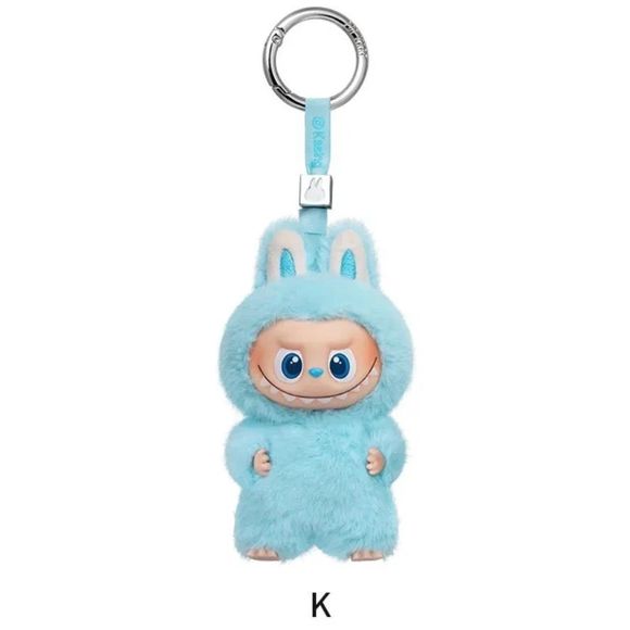 POP MART Labubu V4 The Monsters Pin For Love Alphabet Plush Pendant - Letter K