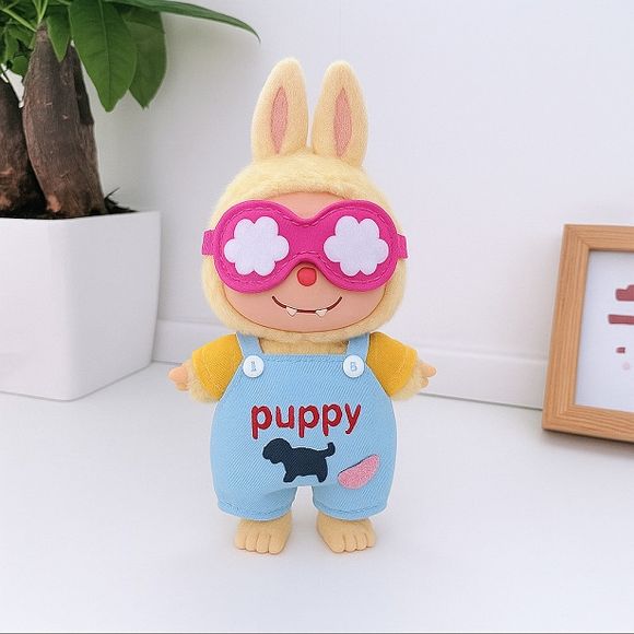 Labubu Puppy Playtime Outfit (Blue/White/Pink) - Clothing for Labubu