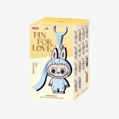 POP MART Labubu V4 The Monsters Pin For Love Alphabet Plush Pendant - Letter B