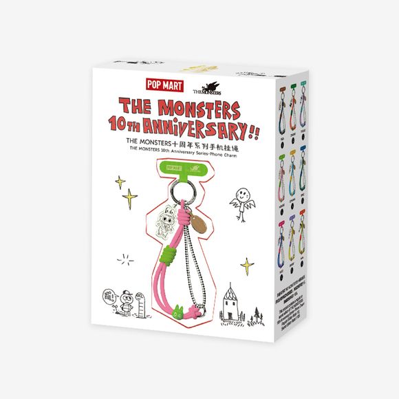 POP MART The Monsters 10th Anniversary Series Labubu Phone Charm Blind Box