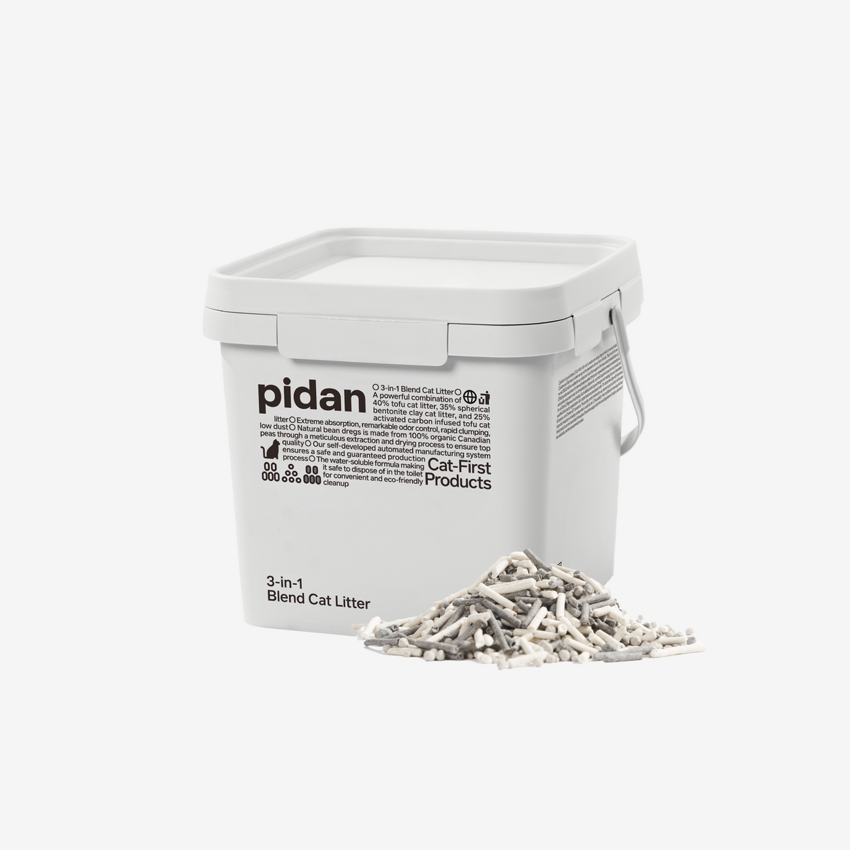 3-in-1 Blend Cat Litter (Tofu, Spherical Bentonite Clay,  Activated Carbon Infused Tofu)