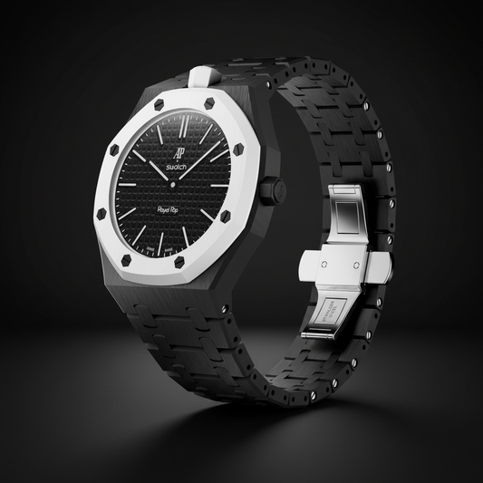 Royal Pop Strap — Carbon Black | Bioceramic Band for Swatch × AP Royal Pop