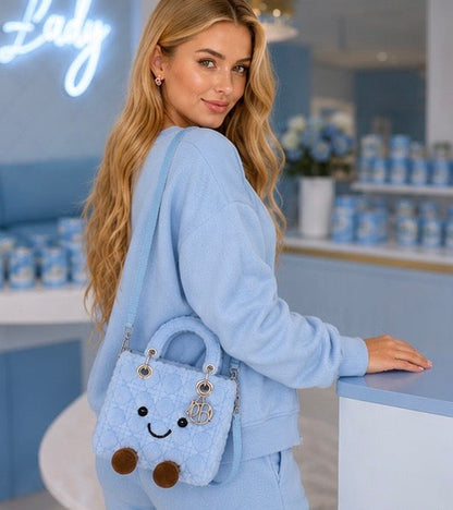 Fluffy Plush designer 
Lady O Bag