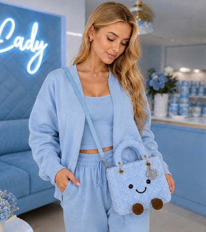 Fluffy Plush designer 
Lady O Bag