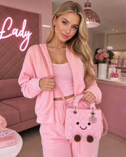 Fluffy Plush designer 
Lady O Bag