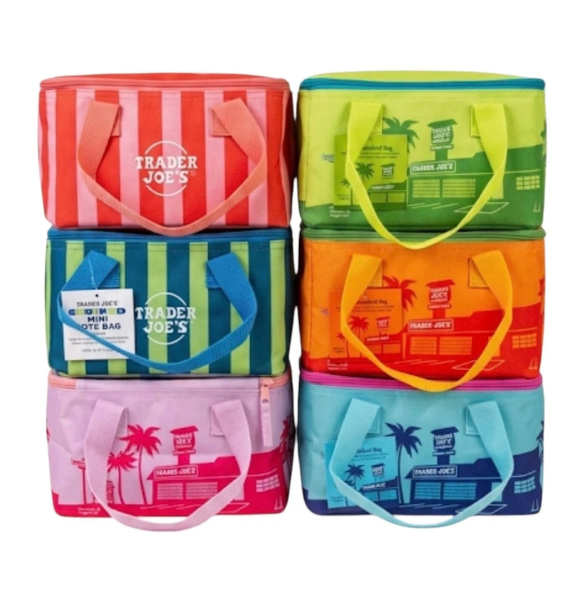 2026 Trader Joes Mini Insulated Totes (Set of 6)