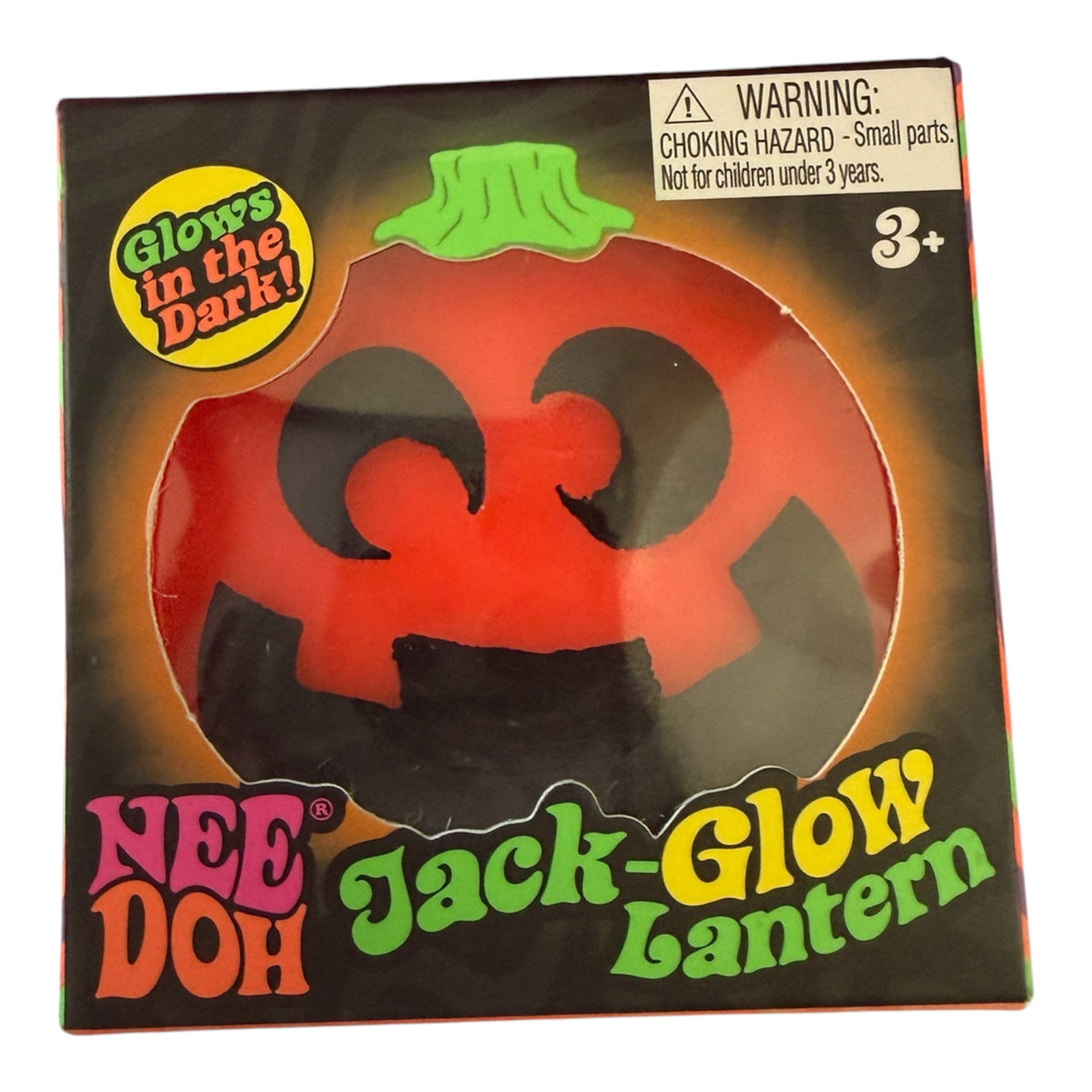 NeeDoh Jack-Glow Lantern – Glow in the Dark Halloween Squishy