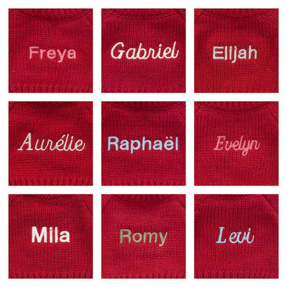 Bashful Cream Bunny with Personalized Red Jumper