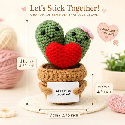 Positive Pocket Hug Mini Crochet Stuffed Doll Handmade Knitted Plush Potato Turtle Duck Funny Support Gift for Friend Home Decor