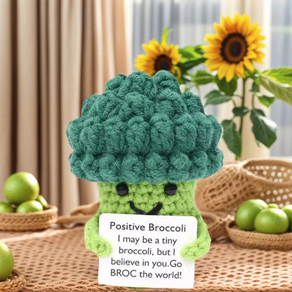 Positive Pocket Hug Mini Crochet Stuffed Doll Handmade Knitted Plush Potato Turtle Duck Funny Support Gift for Friend Home Decor